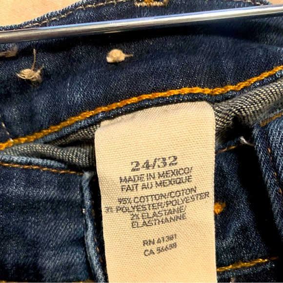 Ralph Lauren ladies skinny jeans size 24x32 medium dark wash like new condition - Picture 6 of 6